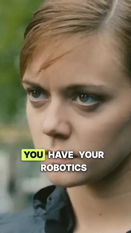 The resulting 9:16 short with its caption, YOU HAVE YOUR ROBOTICS, the word YOU highlighted.